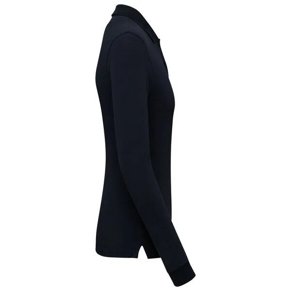 YTWOO YTWOO Damen Piqué-Polo Langarm, Navy, – Produktbild 4 von 4