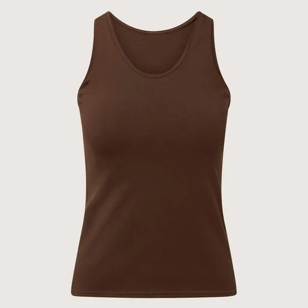 Frija Omina Frija Omina Bio Tanktop Unterhemd, Braun, – Produktbild 1 von 3