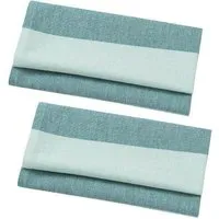 weltPartner Geschirrtücher aus Bio-Baumwolle, 2er-Set von weltPartner, Sea (blau), – Produktbild 1 von 1
