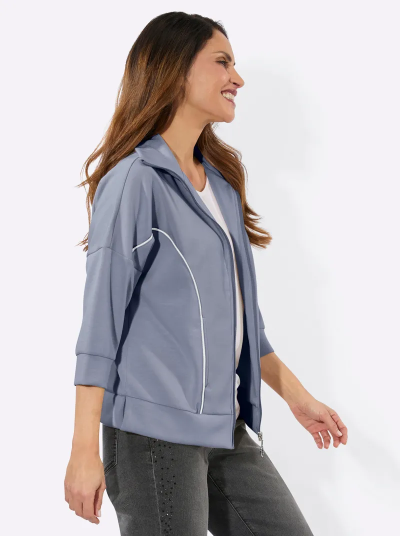 Witt Sweatjacke, Taubenblau, – Produktbild 2 von 2