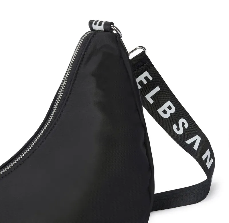 Elbsand Elbsand Umhängetasche Hobo-Tasche, Schultertasche, Minibag, Henkeltasche, Crossbody Bag, Handtasche Damen zum Umhängen aus weichem Material VEGAN, Schwarz, – Produktbild 1 von 5