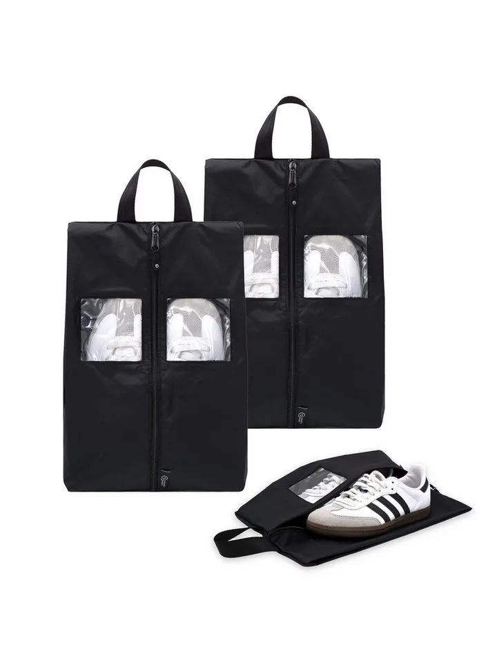 TRAVEL DUDE TRAVEL DUDE Wasserfeste Schuhtasche 2er Set, Schwarz, – Produktbild 6 von 8