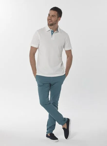 ORGANICATION ORGANICATION Poloshirt aus Bio-Baumwolle, Weiß(off white), – Produktbild 2 von 4