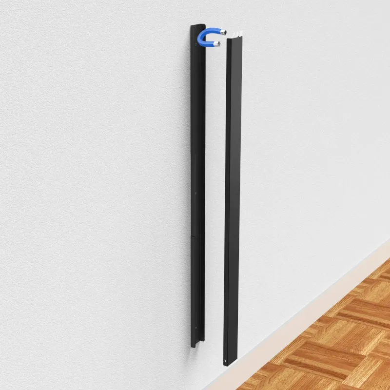 Hama Hama Kabelkanal aus Metall, magnetisch, 90 x 5,6 x 1,6 cm, Schwarz, – Produktbild 3 von 6