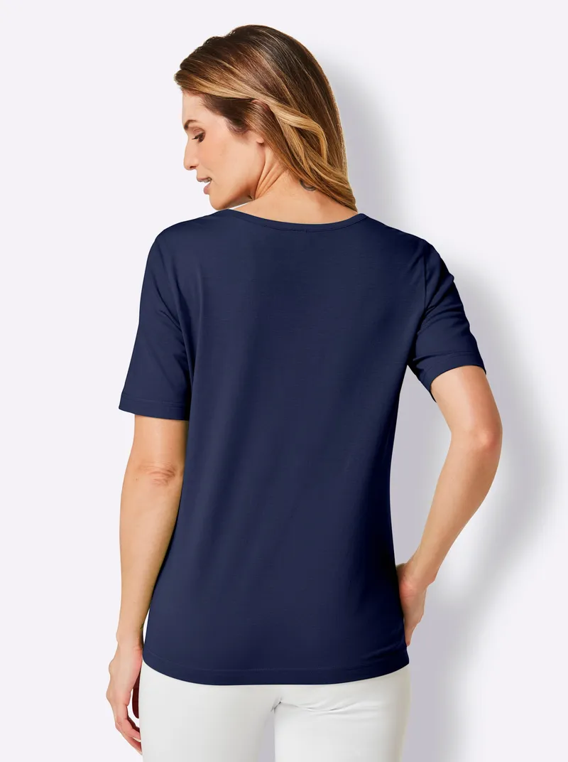 feel good Shirt marine, Marine, – Produktbild 1 von 2