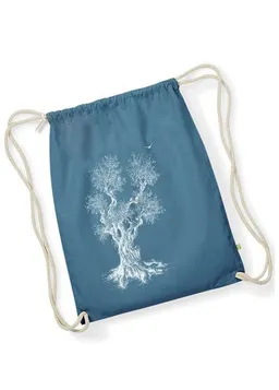 Life-Tree Life-Tree Stringbag aus Biobaumwolle Fairwear "Olive Tree" für in Grün/Blau/Weiß/Rot – Produktbild 1 von 1