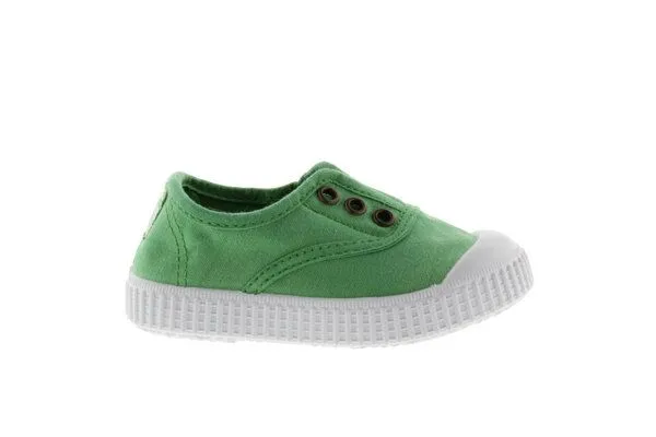 Victoria Victoria vegane Kinder-Schlüpfsneaker – Tintada de Lona, Trebol (grün), – Produktbild 3 von 4