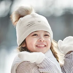 Maximo Maximo Winter-Strickmütze Fake Fur-Bommel Katze – Produktbild 1 von 1