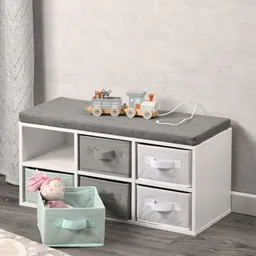 Kesper Kesper Sitzbank Kinder-Sitzbank mit Sitzkissen, weiß, FSC 17729 (1-St) – Produktbild 1 von 1