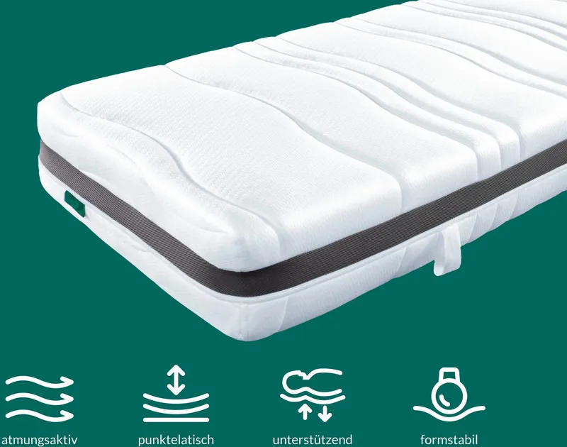 Taschenfederkernmatratze ProVita First Class T, Top-Preis/Leistung, fan, 24 cm hoch, Über 1600 5-Sterne-Bewertungen, Matratze in 90x200 cm, 140x200 cm, Weiß, – Produktbild 1 von 4