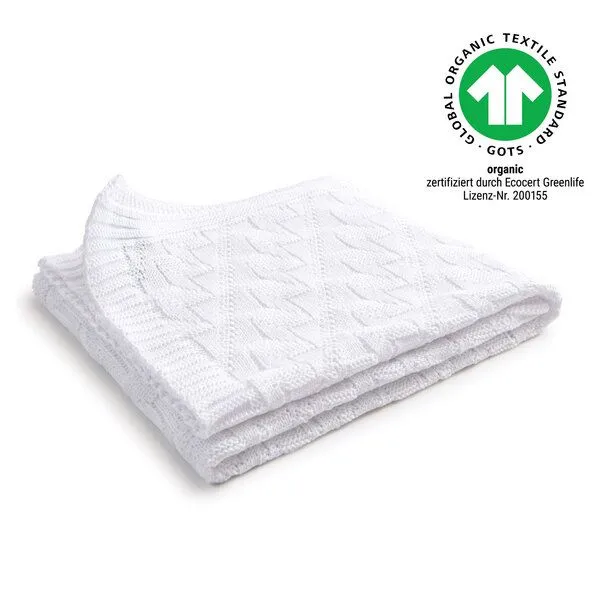 Sonnenstrick Sonnenstrick Babydecke mit Rauten-Muster, Weiss, – Produktbild 1 von 4