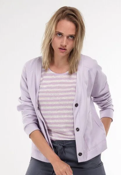 Alma & Lovis Alma & Lovis Softe Sommer-Sweatjacke aus Bio-Baumwolle | Cosy Jacket, Lilac (lila), – Produktbild 3 von 3