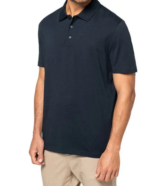 YTWOO YTWOO Organic Classic Herren Poloshirt aus reiner Bio-Baumwolle, Navyblau, – Produktbild 2 von 4