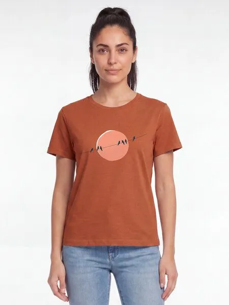 watapparel watapparel T-Shirt Frauen Countryside 01, Heritage brown, – Produktbild 3 von 4