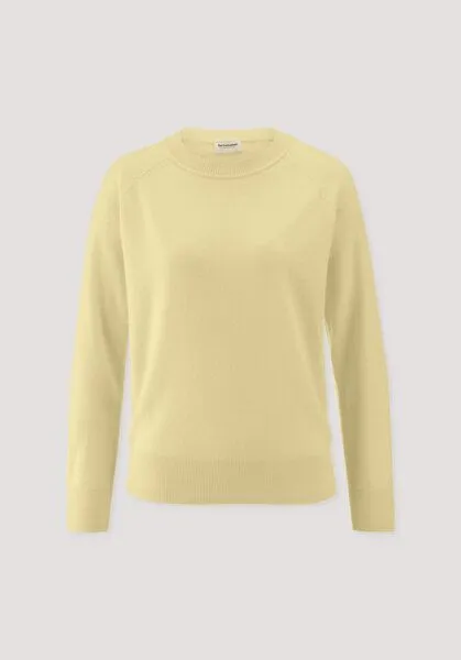 hessnatur hessnatur Strick Pullover Relaxed aus Cashmere mit Recycling-Anteil, Dunkle vanille, – Produktbild 4 von 4