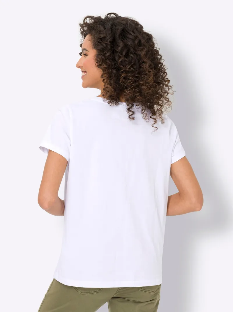 heine T-Shirt weiß, Weiß, – Produktbild 1 von 2