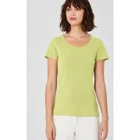 HempAge HempAge Damen T-Shirt mit Rollsaum Hanf/Bio-Baumwolle, Lind (grün), – Produktbild 1 von 1