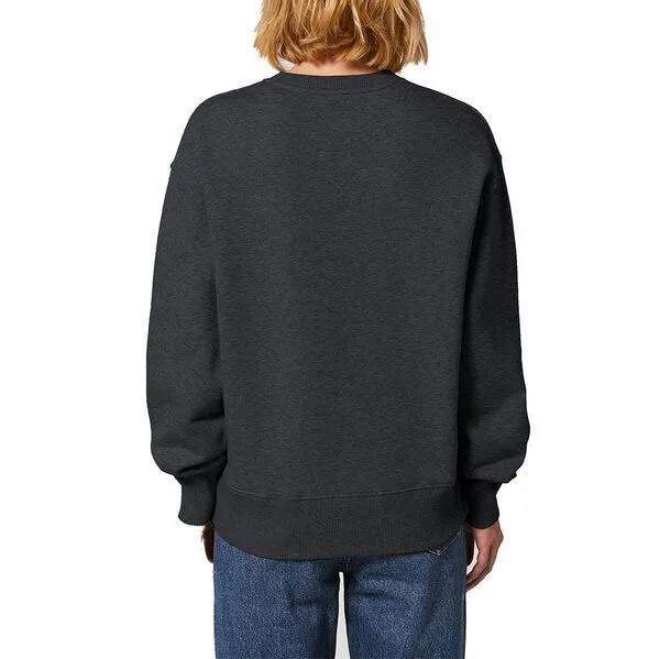 YTWOO YTWOO Lässiges Sweatshirt in Bio-Qualität, Pullover, Sweater, Unisex, Dunkelgrau meliert, – Produktbild 1 von 3