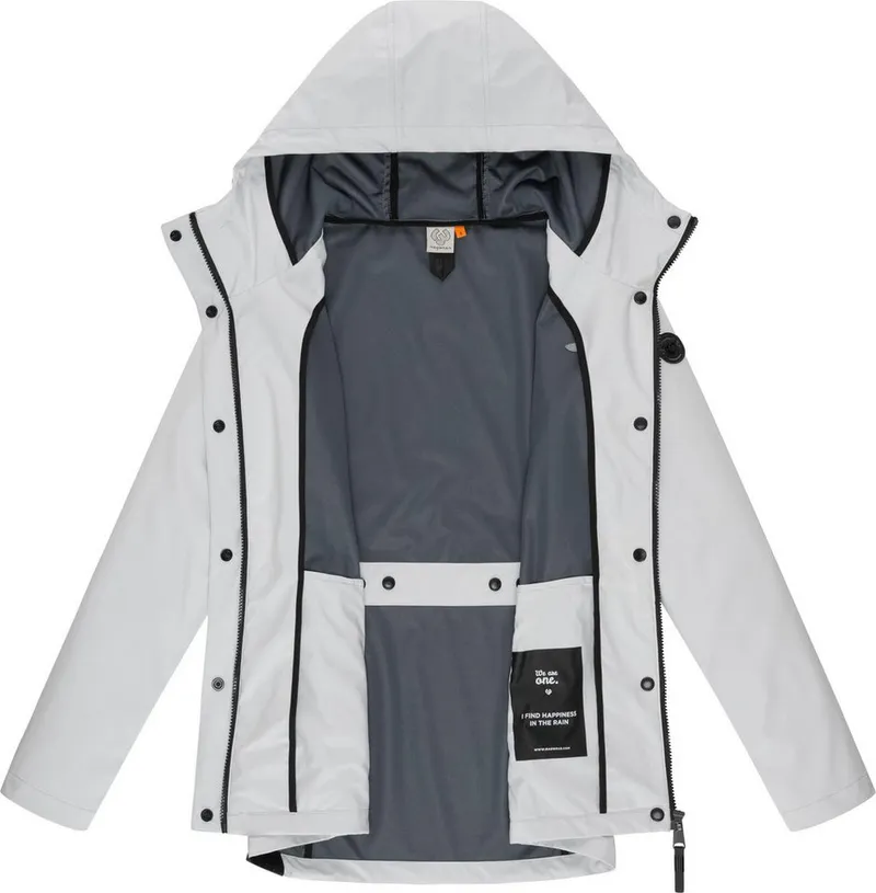 ragwear ragwear Softshelljacke Margge Shell wasserdichte Damen Übergangsjacke mit großer Kapuze, Weiß, – Produktbild 1 von 5