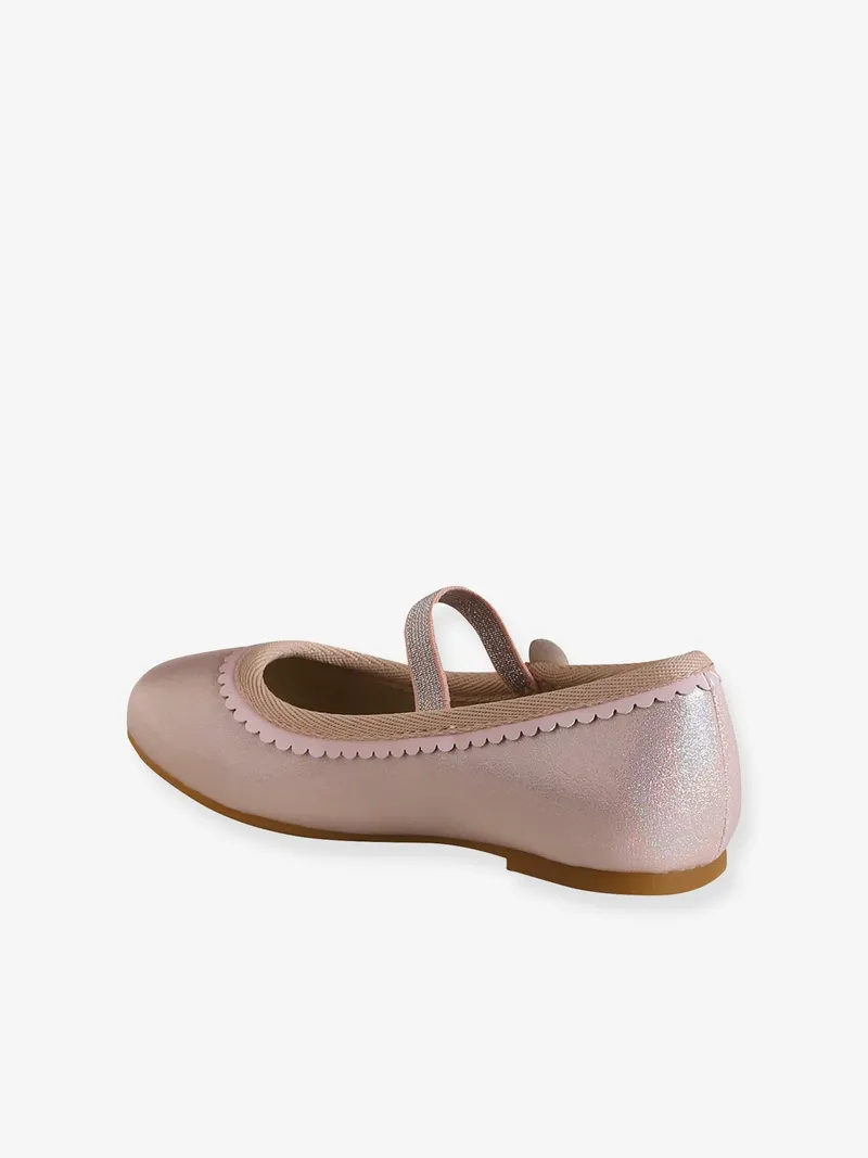 Vertbaudet Mädchen Glitzer-Ballerinas mit Anziehtrick hell, Hellrosa, – Produktbild 3 von 4