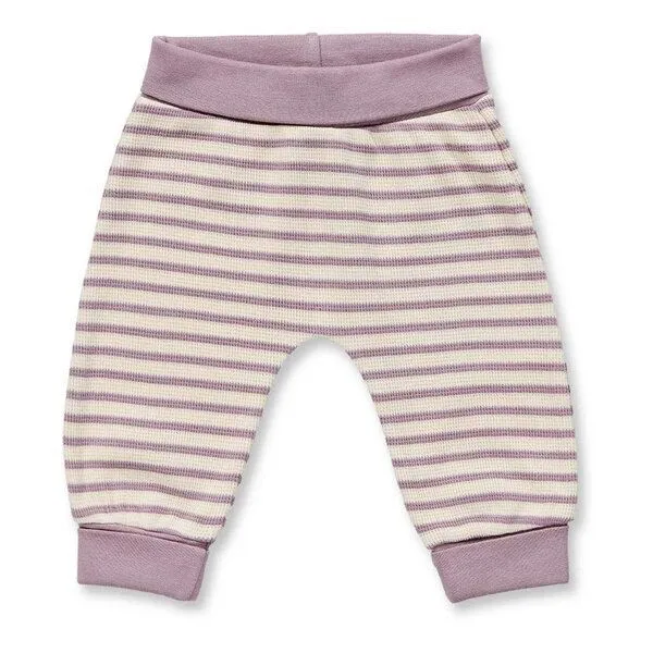 Sense Organics sense-organics Fairtrade Baby Pants von Sense Organics, Sjors, Mauve-weiß geringelt, – Produktbild 1 von 4