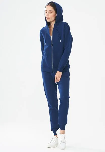 ORGANICATION ORGANICATION Sweatjacke aus Bio-Baumwolle, Navy, – Produktbild 2 von 4