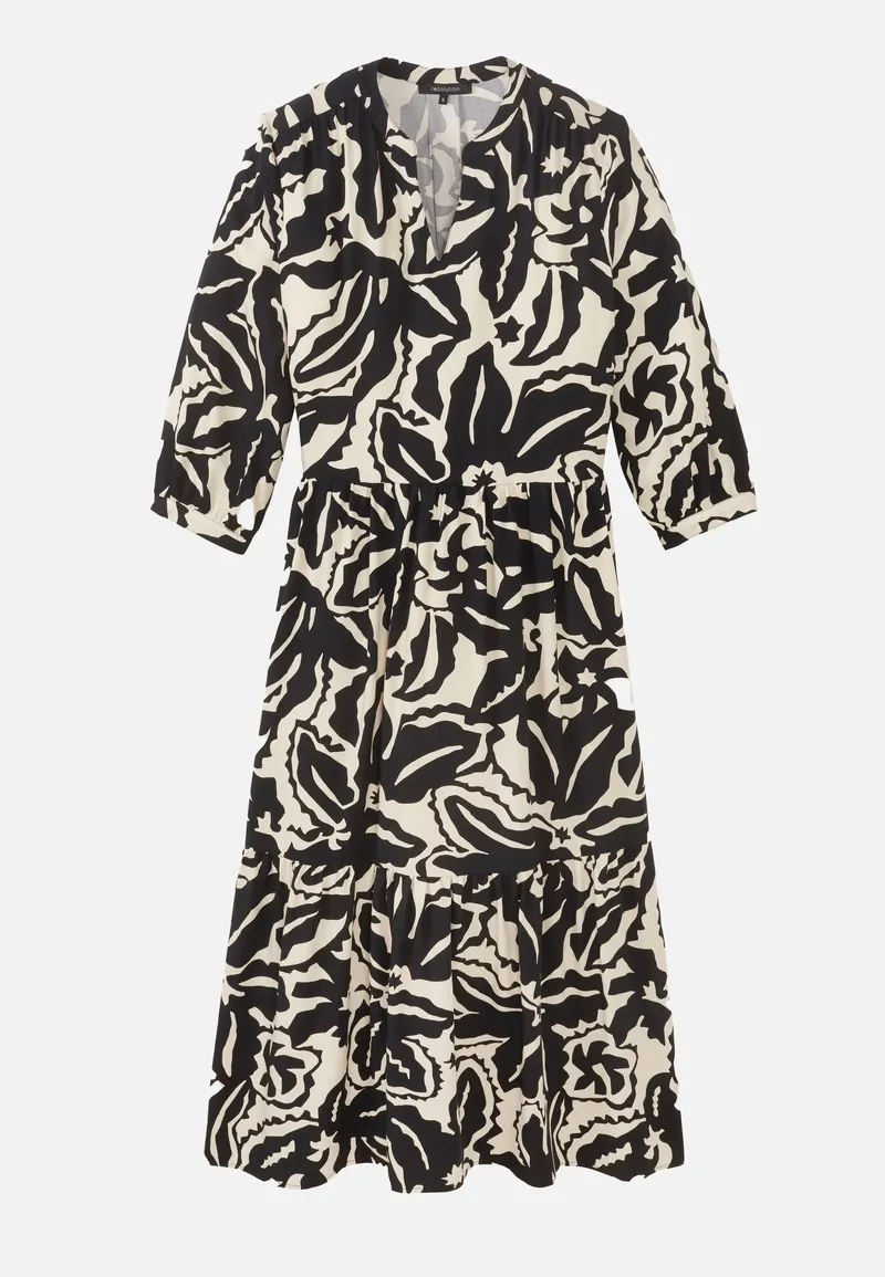 recolution Recolution Damen vegan Kleid Medinilla Botanical Schwarz, Schwarz, – Produktbild 1 von 2