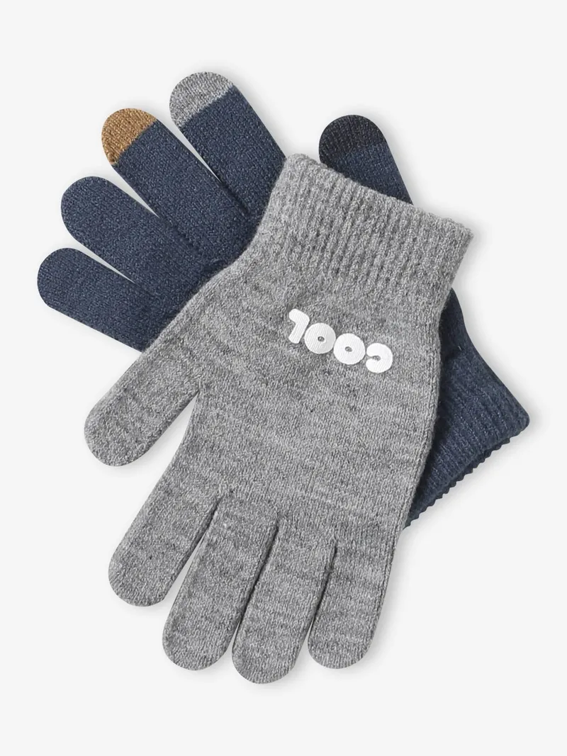 Vertbaudet 2er-Pack Handschuhe mitwachsend COOL Jungen, Marine, – Produktbild 2 von 4