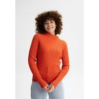MELA MELA Strickpullover Style NAMARI aus 100% Bio-Baumwolle, Orange brick, – Produktbild 1 von 1