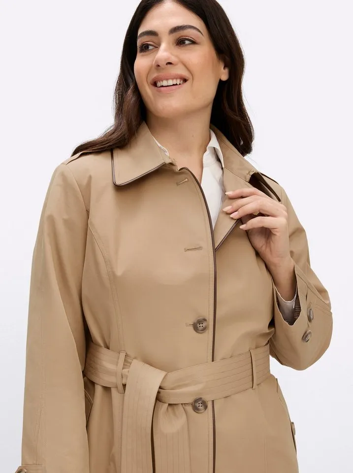 sheego sheego Wintermantel Trenchcoat, Braun, – Produktbild 4 von 5