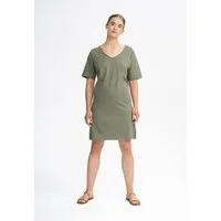 MELA V-Neck Kleid JANITRA | von MELA | Fairtrade & GOTS zertifiziert, Thymian, – Produktbild 1 von 1