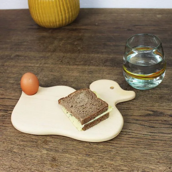 Mitienda Shop Mitienda Shop Frühstücksbrettchen mit Tiermotiv Ente – Produktbild 2 von 3