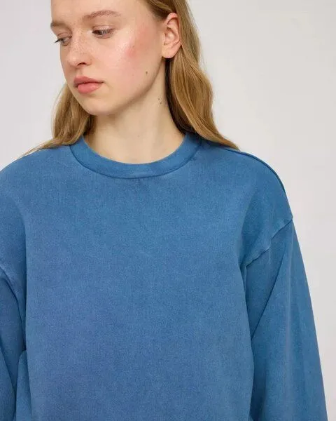 Mazine Mazine Genderless Sweatshirt Natural Dye - aus Bio-Baumwolle, Blau, – Produktbild 4 von 4