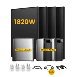 EcoFlow EcoFlow Stream Ultra X, All-in-One Speicher für Balkonkraftwerke, mit 4 x 455 Bifaziale Solarmodule, by Powerness - Stream Ultra X + 2 x Stream AC Pro | 7680Wh / 4 x Smart Plug / Selbstabholung – Produktbild 1 von 1