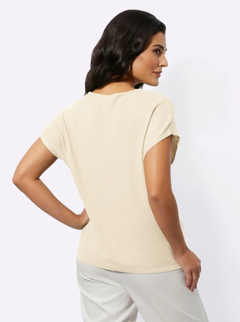 Witt Kurzarmpullover, Champagner, – Produktbild 1 von 2