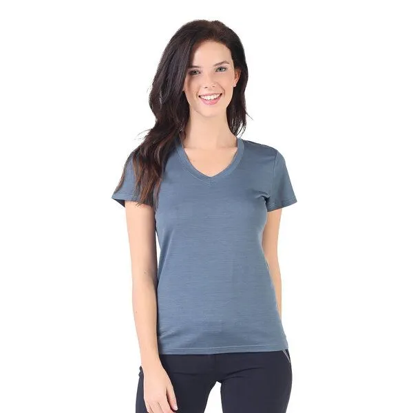 Woolona Woolona V-Shirt - CALIMA - 100% Merinowolle, Grau, – Produktbild 2 von 3