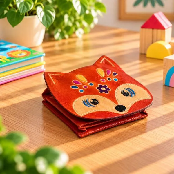 Janselo Fuchsgesicht Kinder-Spardose aus Shanti-Leder – Produktbild 3 von 3