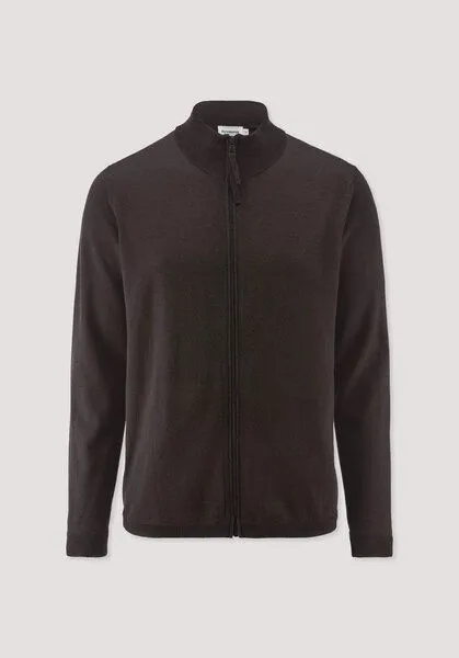 hessnatur hessnatur Strickjacke Regular aus reiner Bio-Merinowolle, Kakao braun, – Produktbild 4 von 4