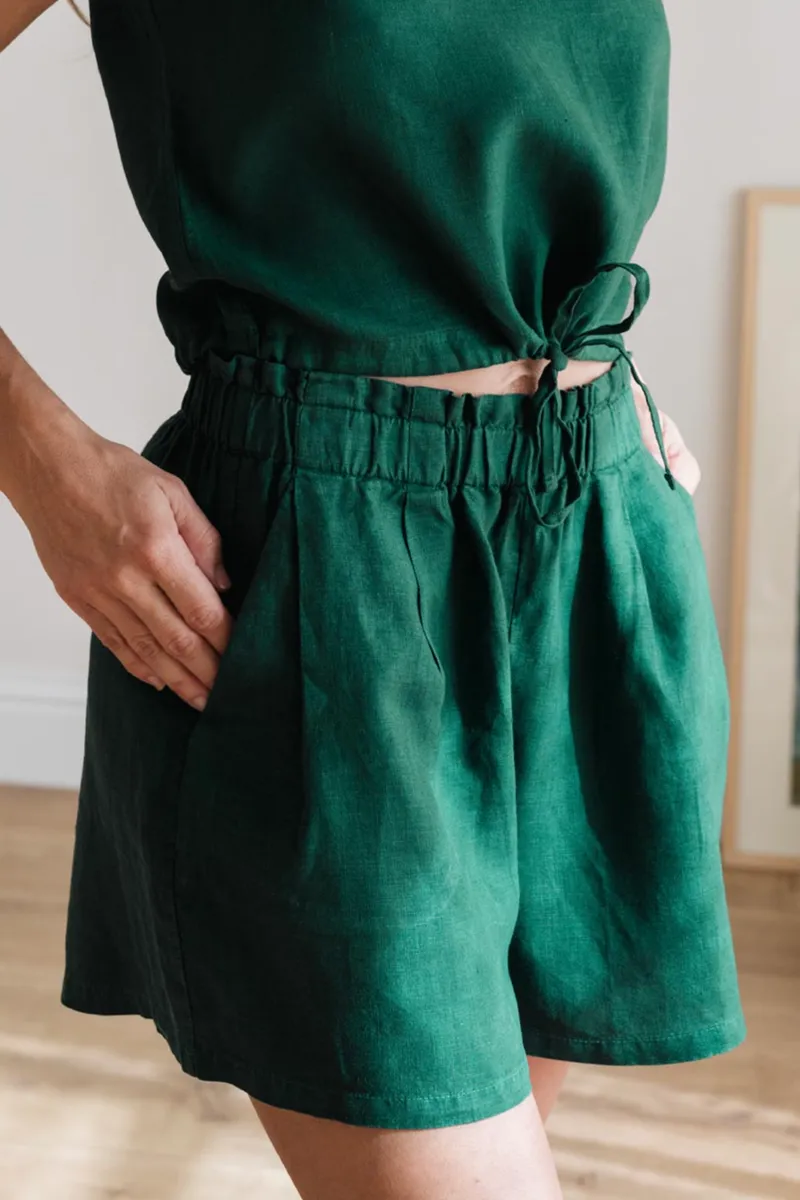 TWOTHIRDS TWOTHIRDS Damen vegan Shorts Kapalua Garden Green, Dunkelgrün, – Produktbild 2 von 2