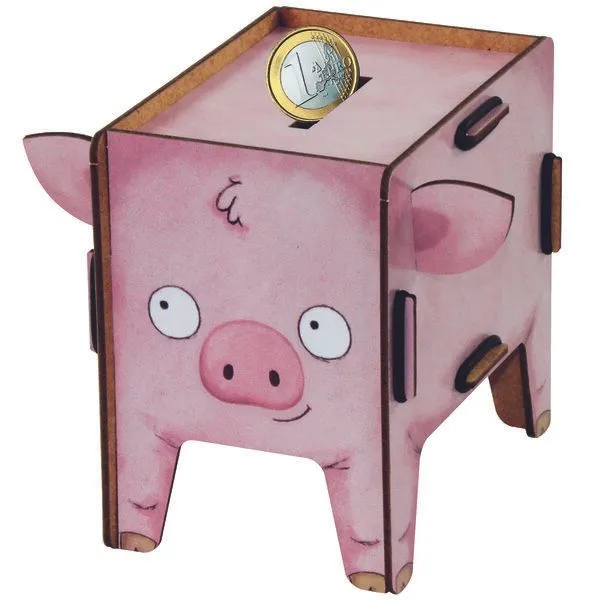 WERKHAUS WERKHAUS Spardose Vierbeiner - Schwein aus Holz – Produktbild 1 von 3