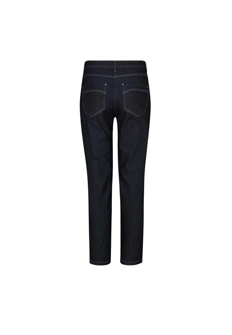 LAURIE LAURIE Damen vegan Laura Slim Ml - Washed Dark Blue Denim, Dunkelblau, – Produktbild 1 von 1