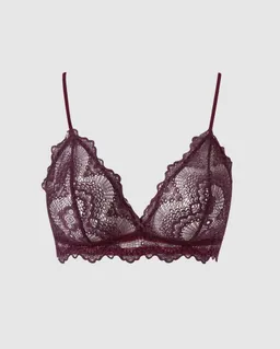 Understatement Understatement Damen vegan Spitze Triangel Bralette Kirsche – Produktbild 1 von 1