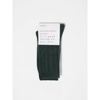 LANIUS LANIUS Rippenstrick Socken aus Bio-Baumwolle und Bio-Schurwolle, Forest melange, – Produktbild 1 von 1