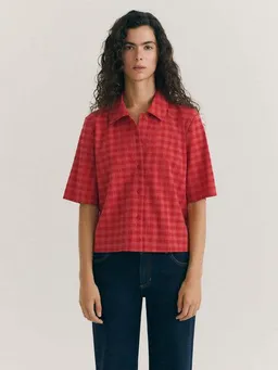 thinking mu thinking mu Damen Bluse - Checks Seersucker Ane – Produktbild 1 von 1