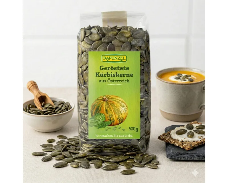 RAPUNZEL RAPUNZEL Bio-Kürbiskerne, geröstet, 500 g – Produktbild 4 von 5