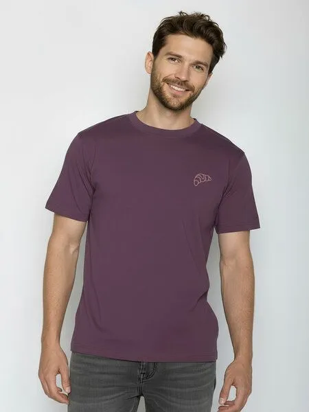 GreenBomb GREENBOMB Cycling Club Fusion - Lässiges Oversize-T-Shirt aus Bio-Baumwolle / hochwertiger Print / GOTS / Fair & Vegan, Lila (berry bark), – Produktbild 2 von 4