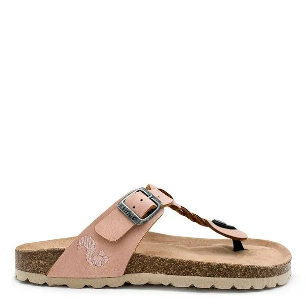 thies Vegane thies ® Eco Thong Braid Sandale aus rec. PET mit Kork-Tieffussbett, Pale rose, – Produktbild 1 von 4