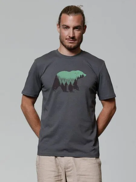 watapparel watapparel T-Shirt Unisex Waldbär, Anthracite, – Produktbild 2 von 3