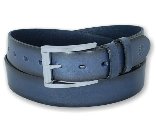 Greenbelts Greenbelts Herren Ledergürtel SANDRO, Blau, – Produktbild 2 von 3
