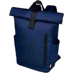 Unbranded rPET Roll-Top Rucksack Byron,, navy, Dunkelblau, – Produktbild 1 von 1